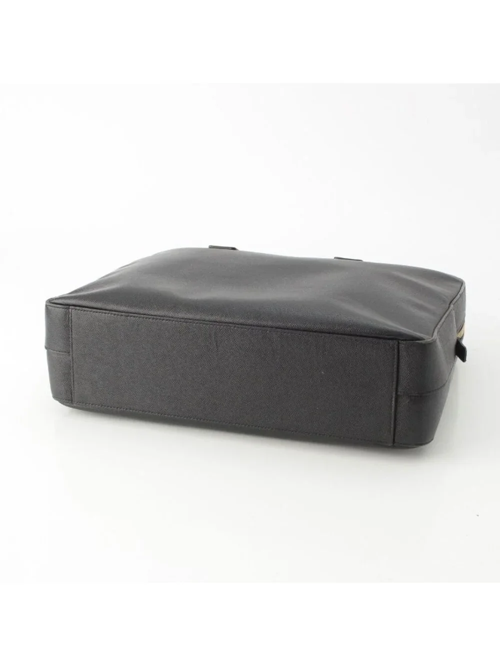 Saint Laurent Classic Museum Flat Leather Briefcase Black